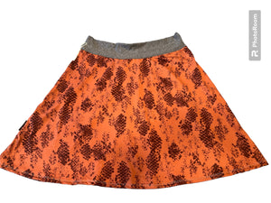 Burnt Orange Snake Skin Skirt