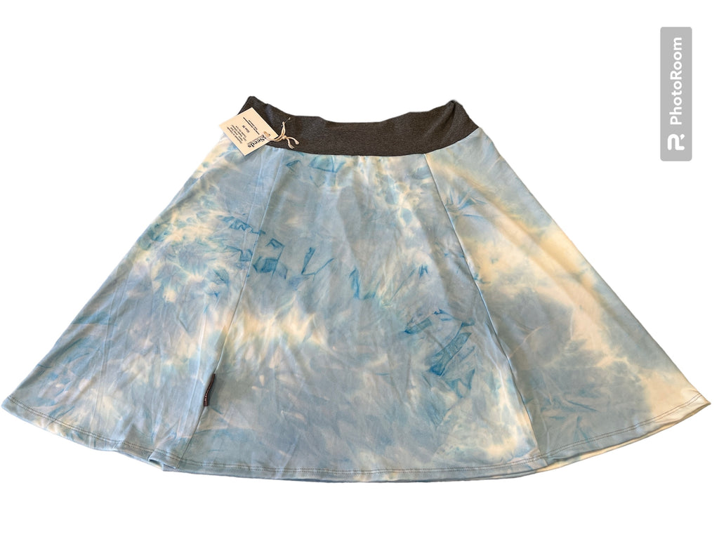 Light Blue Tie Dye Skirt