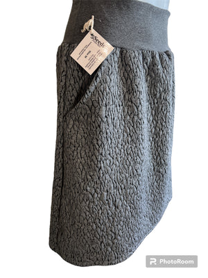 Pocket Skirt - Grey Textured