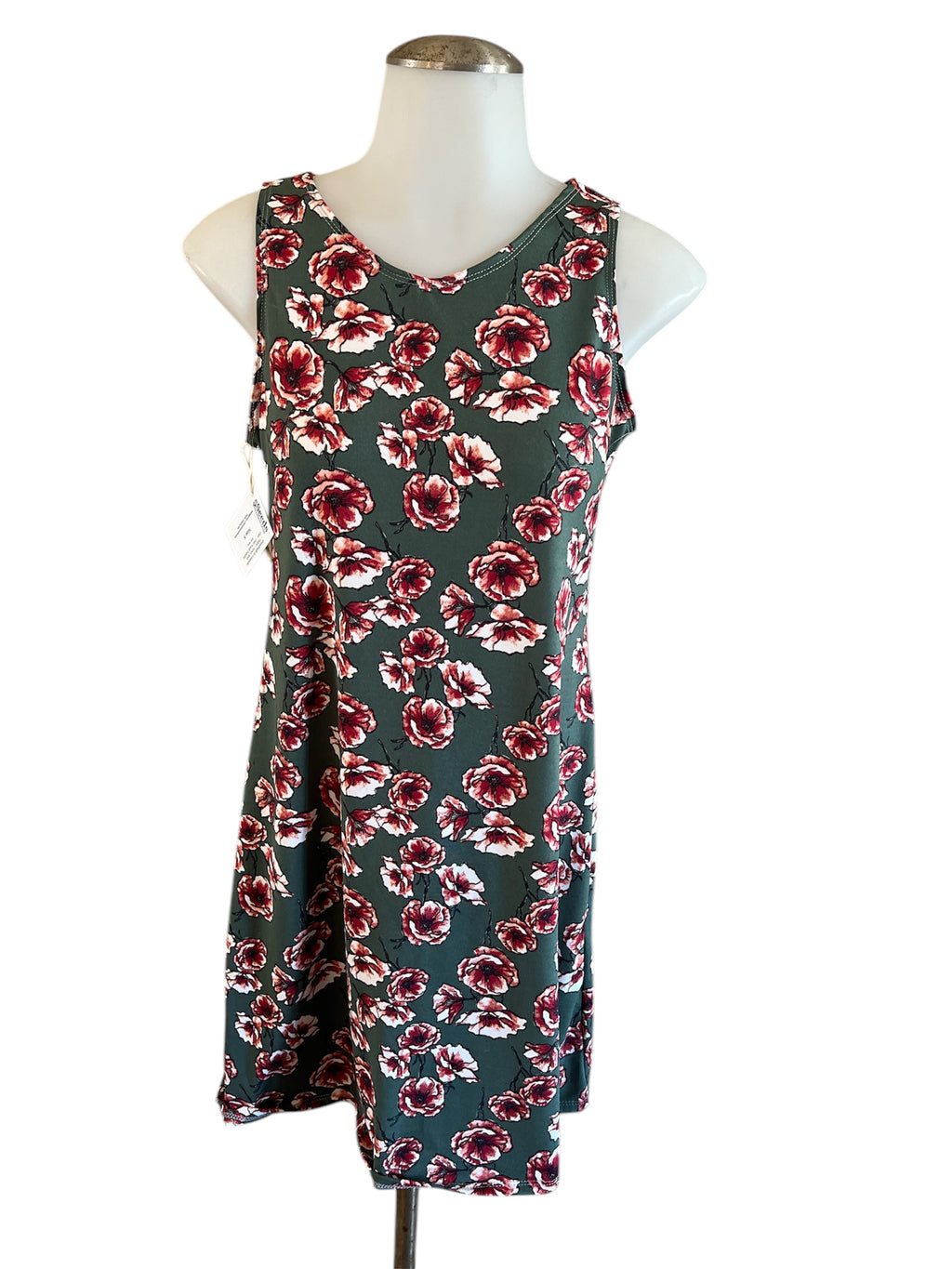 Forest Green Floral Dress