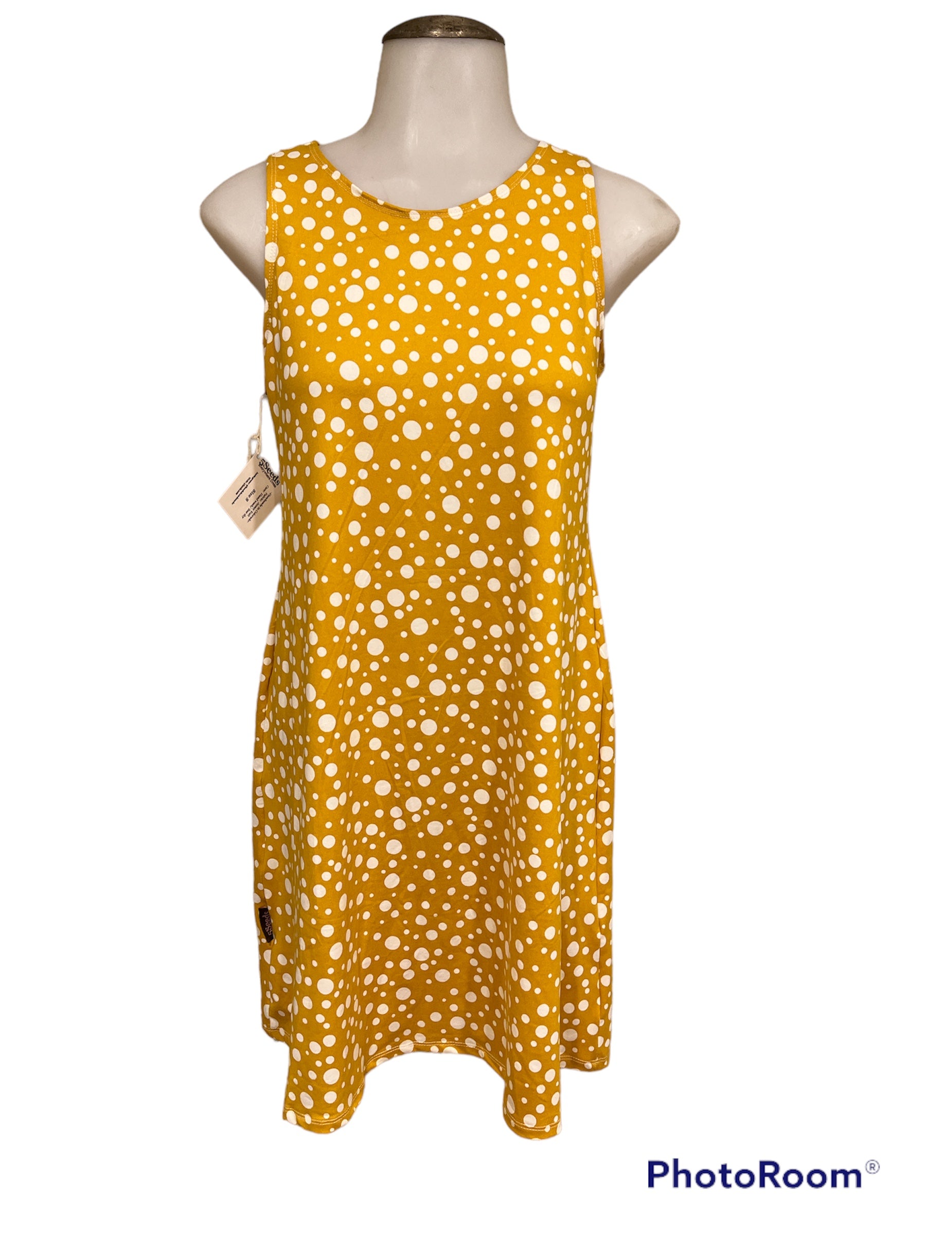 Mustard Yellow Polka Dot Dress