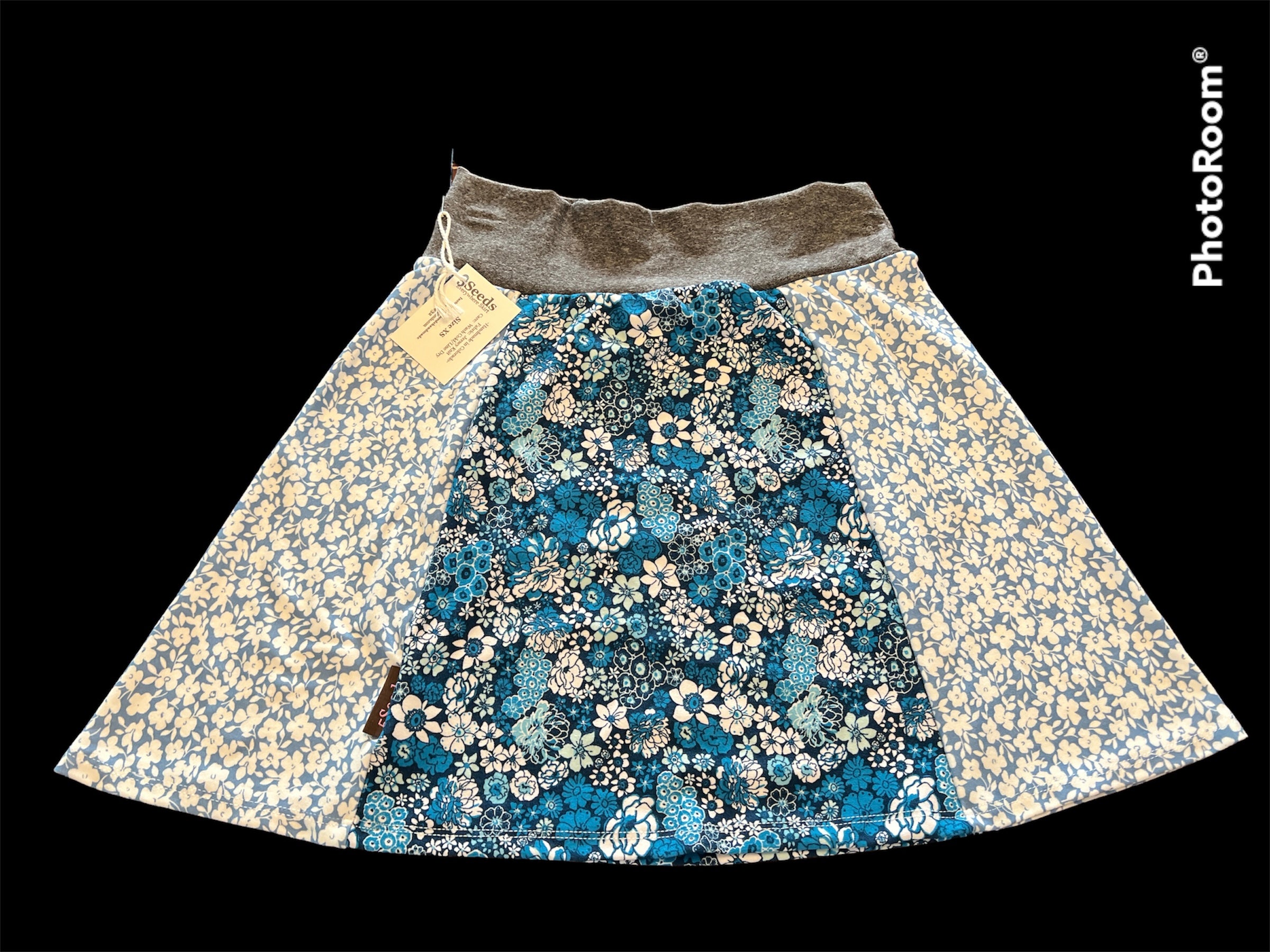 Alexandra A-Line Skirt in Patchwork Denim – ReJean Denim