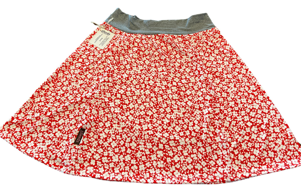 Red/White Floral Skirt