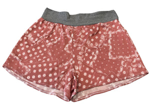 Pink Bandana Print Shorts